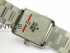 Tank Solo Ladies 25mm SS Diamond Bezel K11F 1:1 Best Edition White Dial on SS Bracelet Ronda Quartz