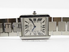 Tank Solo Ladies 28mm SS K11F 1:1 Best Edition White Dial on SS Bracelet Ronda Quartz