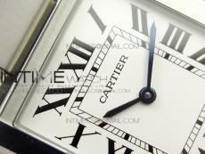 Tank Solo Ladies 28mm SS K11F 1:1 Best Edition White Dial on SS Bracelet Ronda Quartz