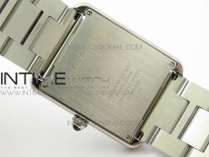 Tank Solo Ladies 28mm SS K11F 1:1 Best Edition White Dial on SS Bracelet Ronda Quartz