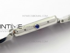 Tank Solo Ladies 28mm SS Diamond Bezel K11F 1:1 Best Edition White Dial on SS Bracelet Ronda Quartz