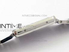 Tank Solo Ladies 28mm SS Diamond Bezel K11F 1:1 Best Edition White Dial on SS Bracelet Ronda Quartz