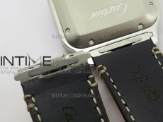 Santos de Cartier Large 2018 KOR 1:1 Best Edition YG Bezel White Dial on Brown Leather Strap MIYOTA 9015