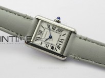 Tank Louis Ladies 22mm SS 8848F 1:1 Best Edition White Dial on Pink Leather Strap Ronda Quartz