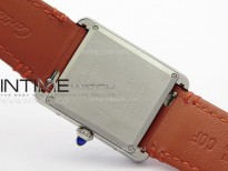 Tank Louis Ladies 25mm SS 8848F 1:1 Best Edition White Dial on Orange Leather Strap Ronda Quartz