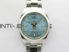 Milgauss 116400 GV Real Green Sapphire SS APSF 1:1 Best Edition Ice Blue Dial on SS Bracelet A2824