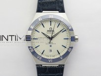 Constellation 131.33.41.21.03.001 SS TW Best Edition White Dial On Blue Gummy Strap A8900