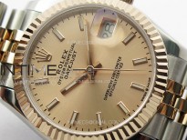 DateJust 31mm 178271 SS/RG APSF Best Edition RG Dial Sticks Markers on Jubilee Bracelet A2824