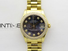 DateJust 31mm 178271 YG APSF Best Edition Blue MOP Dial Crystal Markers on President Bracelet A2824