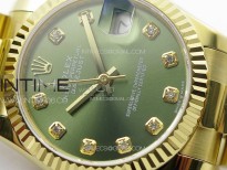 DateJust 31mm 178271 YG APSF Best Edition Gray Dial Crystal Markers on President Bracelet A2824
