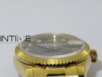 DateJust 31mm 178271 YG APSF Best Edition Gray Dial Crystal Markers on President Bracelet A2824