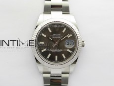 DateJust 41 126334 Clean 1:1 Best Edition 904L Steel Gray Stick Dial on Oyster Bracelet VR3235
