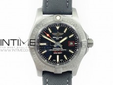 AVENGER BLACKBIRD V17311 Ti DLC 1:1 Best Edition Black Dial on Nylon Strap A2824