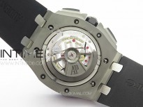 Royal Oak Offshore 44mm SS APSF 1:1 Best Edition White Dial on Black Rubber Strap A3126