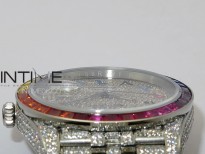 DateJust 41 126300 Full Paved Diamonds Rainbow 904 GSF Best Edition Diamonds Dial Arabic Markers on Jubilee Bracelet VR3235