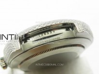 DateJust 41 126334 Full Paved Diamonds BP Best Edition Rhodium Dial Stick Markers on Jubilee Bracelet A2824