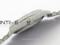 DateJust 41 126334 Full Paved Diamonds BP Best Edition Silevr Dial Sticks Markers on Jubilee Bracelet A2824