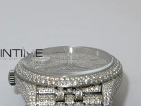 DateJust 41 126334 Full Paved Diamonds BP Best Edition Diamonds Dial Stick Markers on Jubilee Bracelet A2824