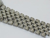 DateJust 41 126334 Full Paved Diamonds BP Best Edition Diamonds Dial Stick Markers on Jubilee Bracelet A2824