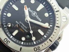 BR 03-92 Diver SS/SS Bezel Black Dial on Rubber Strap MIYOTA 9015 (Free Leather strap)