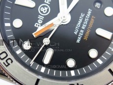 BR 03-92 Diver SS/SS Bezel Black Dial on Rubber Strap MIYOTA 9015 (Free Leather strap)