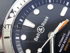 BR 03-92 Diver SS/SS Bezel Black Dial on Rubber Strap MIYOTA 9015 (Free Leather strap)