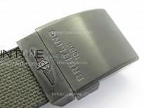 Chronomat 44mm Blacksteel V9F 1:1 Special Edition Black Dial on Black Rubber Strap