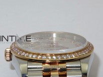 DateJust 36 SS/YG 126231 Diamonds Bezel JDF 1:1 Best Edition New Silver Dial on Jubilee SS/YG Bracelet