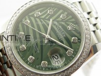DateJust 36 SS 126233 Diamonds Bezel JDF 1:1 Best Edition New Green Dial on Jubilee SS Bracelet