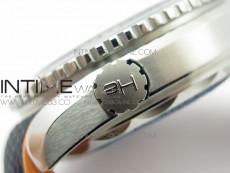Planet Ocean 43.5mm SS VSF 1:1 Best Edition Black/Orange Bezel Black Dial on Black Nylon Strap A8900 Super Clone
