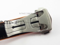 Planet Ocean 43.5mm SS VSF 1:1 Best Edition Black/Orange Bezel Black Dial on Black Nylon Strap A8900 Super Clone