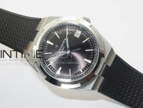 Overseas 4500V SS ZF 1:1 Best Edition Black Dial on Black Rubber Strap A5100