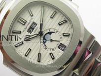 Nautilus 5726 Full Function SS PPF 1:1 Best Edition White Dial on SS Bracelet PPF324