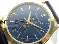 Annual Calendar Moonphase 5396 RG PPF 1:1 Best Edition Blue Dial on Black Leather Strap PPF324