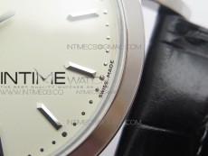 Calatrava 5296G SS ZF 1:1 Best Edition Ivory Dial On Black Leather Strap 324CS (Free box)