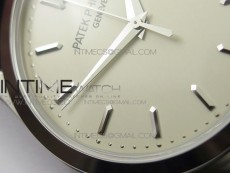 Calatrava 5296G SS ZF 1:1 Best Edition Ivory Dial On Black Leather Strap 324CS (Free box)