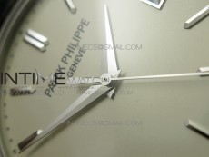 Calatrava 5296G SS ZF 1:1 Best Edition Ivory Dial On Black Leather Strap 324CS (Free box)