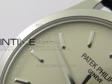 Calatrava 5296G SS ZF 1:1 Best Edition Ivory Dial On Black Leather Strap 324CS (Free box)
