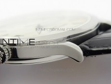 Calatrava 5296G SS ZF 1:1 Best Edition Ivory Dial On Black Leather Strap 324CS (Free box)