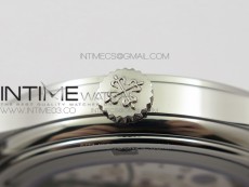 Calatrava 5296G SS ZF 1:1 Best Edition Ivory Dial On Black Leather Strap 324CS (Free box)
