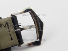 Calatrava 5296G SS ZF 1:1 Best Edition Ivory Dial On Black Leather Strap 324CS (Free box)