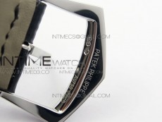 Calatrava 5296G SS ZF 1:1 Best Edition Ivory Dial On Black Leather Strap 324CS (Free box)