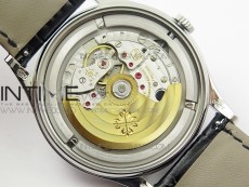 Calatrava 5296G SS ZF 1:1 Best Edition Ivory Dial On Black Leather Strap 324CS (Free box)