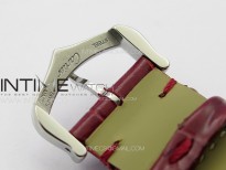Tank Louis Ladies 25mm SS 8848F 1:1 Best Edition Red Dial on Red Leather Strap Ronda Quartz