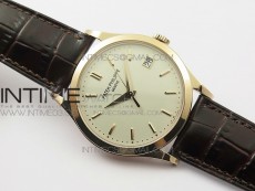 Calatrava 5296R RG ZF 1:1 Best Edition Ivory Dial On Brown Leather Strap 324CS (Free box)
