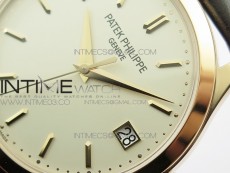 Calatrava 5296R RG ZF 1:1 Best Edition Ivory Dial On Brown Leather Strap 324CS (Free box)