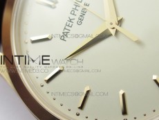 Calatrava 5296R RG ZF 1:1 Best Edition Ivory Dial On Brown Leather Strap 324CS (Free box)