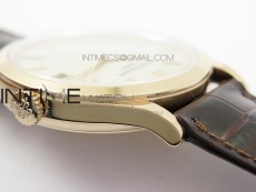 Calatrava 5296R RG ZF 1:1 Best Edition Ivory Dial On Brown Leather Strap 324CS (Free box)