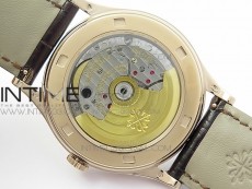 Calatrava 5296R RG ZF 1:1 Best Edition Ivory Dial On Brown Leather Strap 324CS (Free box)