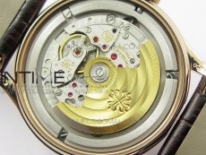Calatrava 5296R RG ZF 1:1 Best Edition Ivory Dial On Brown Leather Strap 324CS (Free box)